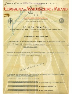 1943 - COMPAGNIA DI ASSICURAZIONE DI MILANO -...