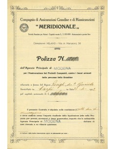 1922 - MERIDIONALE - GRANDINE - MODENA