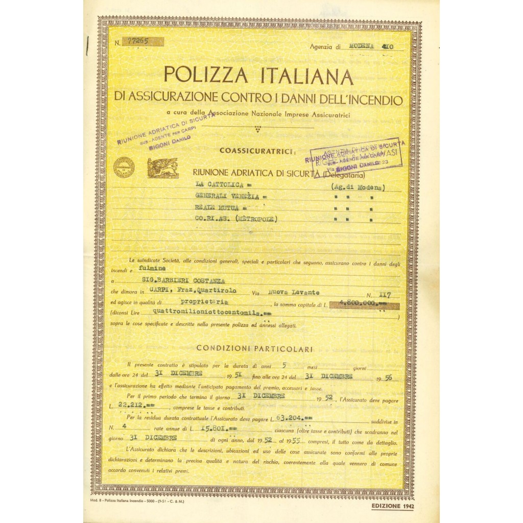 1951 - ASSOCIAZIONE NAZIONALE IMPRESE...