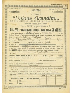 1927 - UNIONE GRANDINE - GRANDINE - VERCELLI