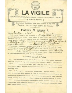 1921 - LA VIGILE - INFORTUNI - GENOVA