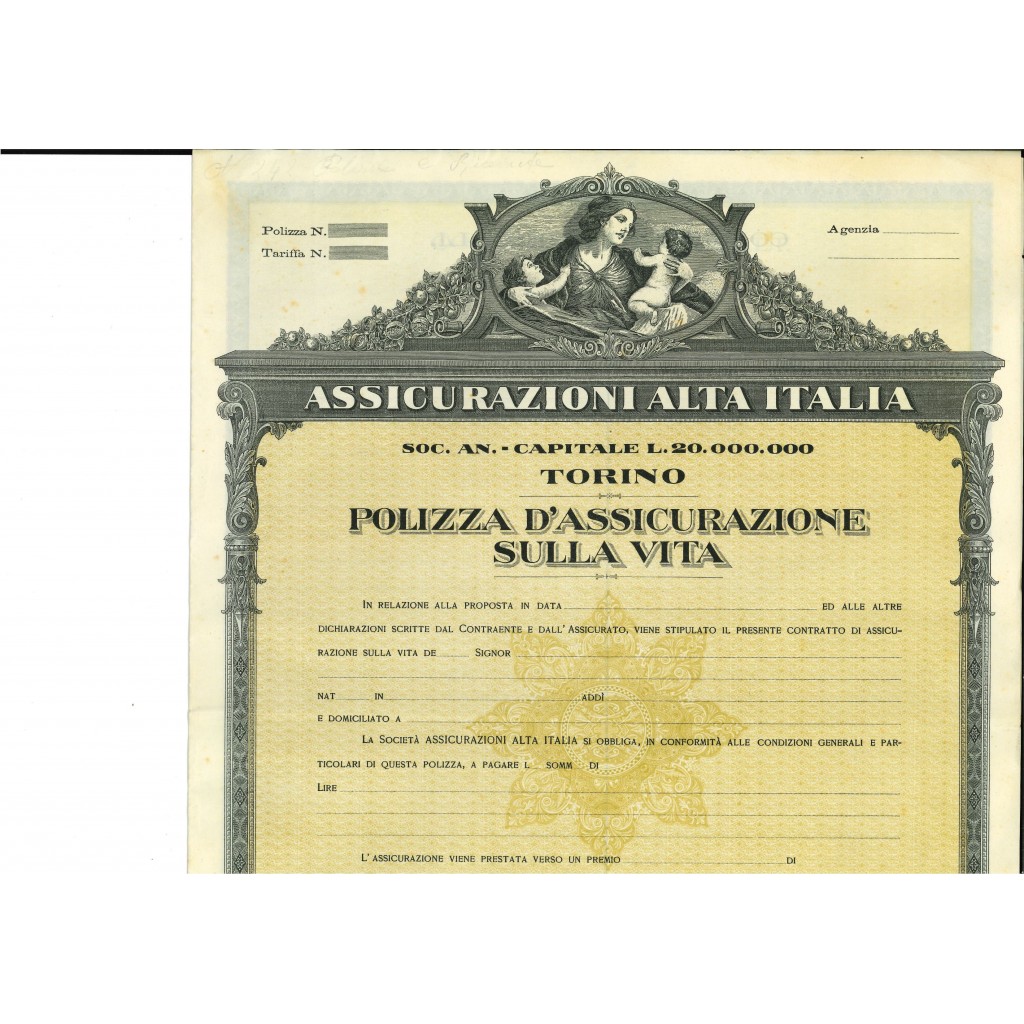 ASSICURAZIONI ALTA ITALIA - VITA - TORINO