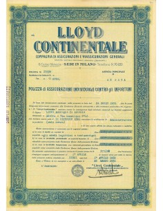 1930 - LLOYD CONTINENTALE - INFORTUNI - GENOVA