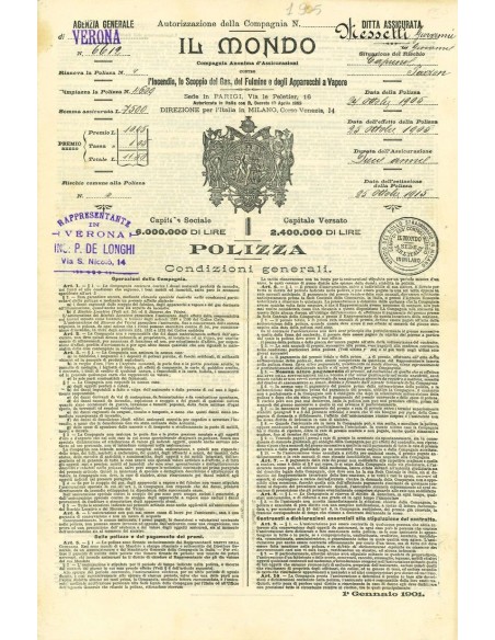 1905 - IL MONDO - INCENDIO - VERONA