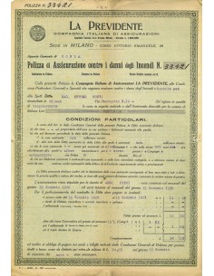 1920 - LA PREVIDENTE - INCENDIO - MILANO