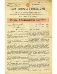 1907 - CASSA NAZIONALE D'ASSICURAZIONE - INFORTUNI - VENEZIA