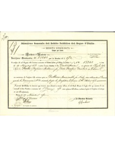 copy of 1868 - CERTIFICATO D'USUFRUTTO - RENDITA...