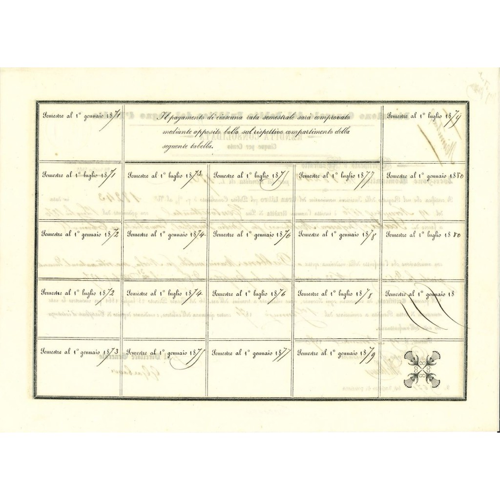 copy of 1868 - CERTIFICATO D'USUFRUTTO -...