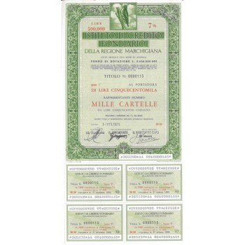 ISTIT. DI CREDITO FOND. DELLA REG. MARCHIGIANA 1000 CARTELLE. 7% 1975
