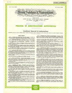 1960 - UNIONE SUBALPINA DI ASSICURAZIONI - AUTOVEICOLI -...