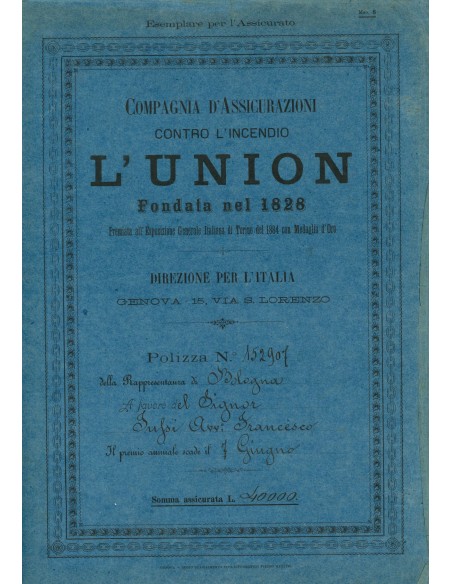 1889 - L' UNION - INCENDIO - BOLOGNA