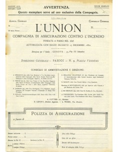 1928 - L' UNION - INCENDIO - GENOVA