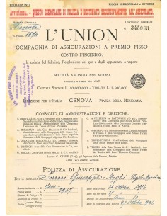 1916 - L' UNION - INCENDIO - PIACENZA