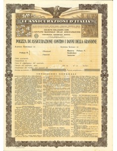 1935 - LE ASSICURAZIONI D'ITALIA - GRANDINE - ROMA