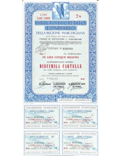 ISTIT. DI CREDITO FOND. DELLA REG. MARCHIGIANA 10000 CARTELLE. 7% 1975