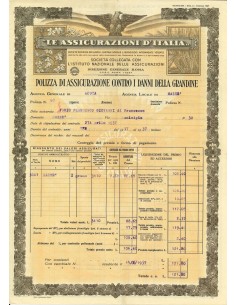1937 - LE ASSICURAZIONI D'ITALIA - GRANDINE - AOSTA