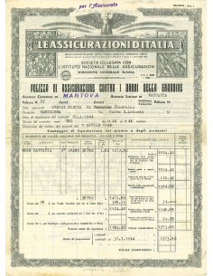 1944 - LE ASSICURAZIONI D'ITALIA - GRANDINE - MANTOVA