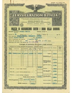 1953 - LE ASSICURAZIONI D'ITALIA - GRANDINE - FINALE EMILIA