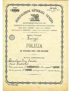 1901 - ASSICURAZIONI GENERALI DI VENEZIA - INCENDIO - ROVIGO