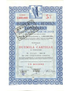 ISTIT. DI CREDITO FOND. DELLA REG. MARCHIGIANA 2000 CARTELLE 5% 1967