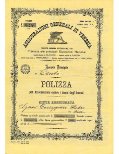 1906 - ASSICURAZIONI GENERALI DI VENEZIA - INCENDIO - CENTO