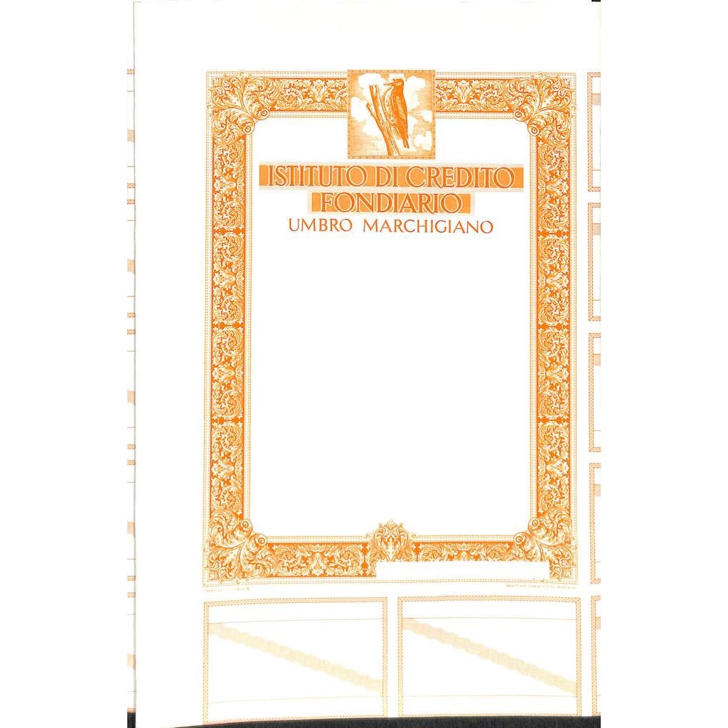 IST. DI CREDITO FONDIARIO UMBRO MARCHIGIANO - SPECIMEN