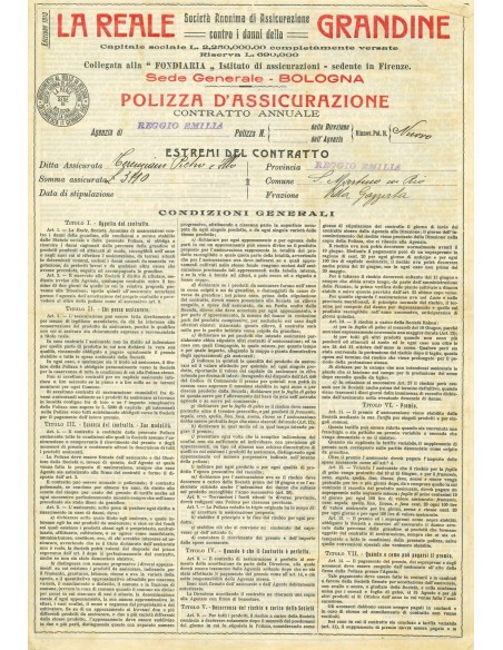 1913 - LA REALE - GRANDINE - REGGIO EMILIA