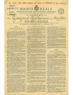 1912 - SOCIETA' REALE - INCENDIO - MONDOVI'