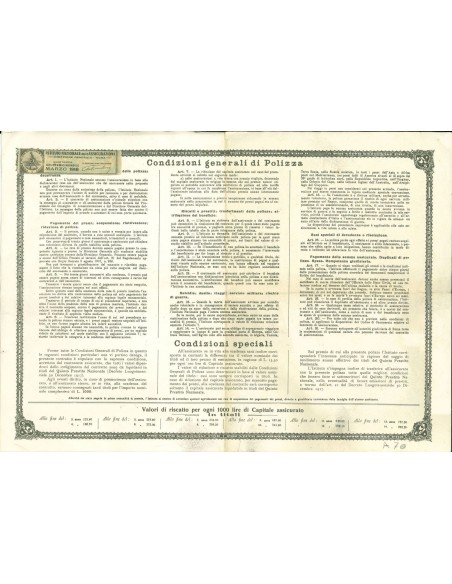 1918 - ISTITUTO NAZIONALE DELLE ASSICURAZIONI - MISTA - ROMA