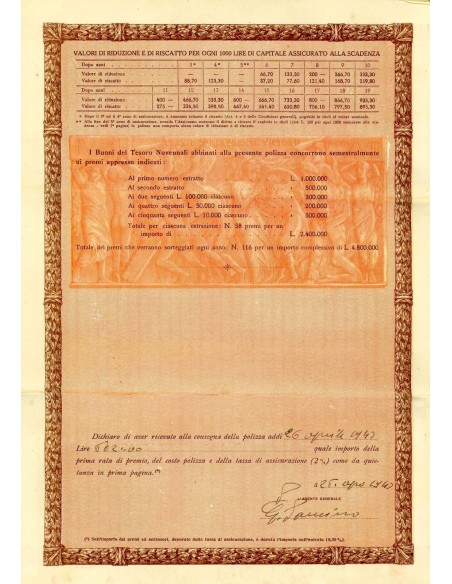 1943 - ISTITUTO NAZIONALE DELLE ASSICURAZIONI - MISTA SPECIALE - VENEZIA