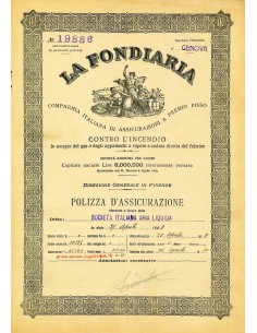1909 - LA FONDIARIA - INCENDIO - GENOVA