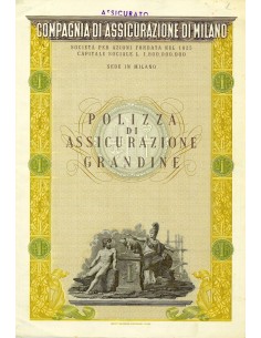 1962 - COMPAGNIA DI ASSICURAZIONE DI MILANO - GRANDINE -...