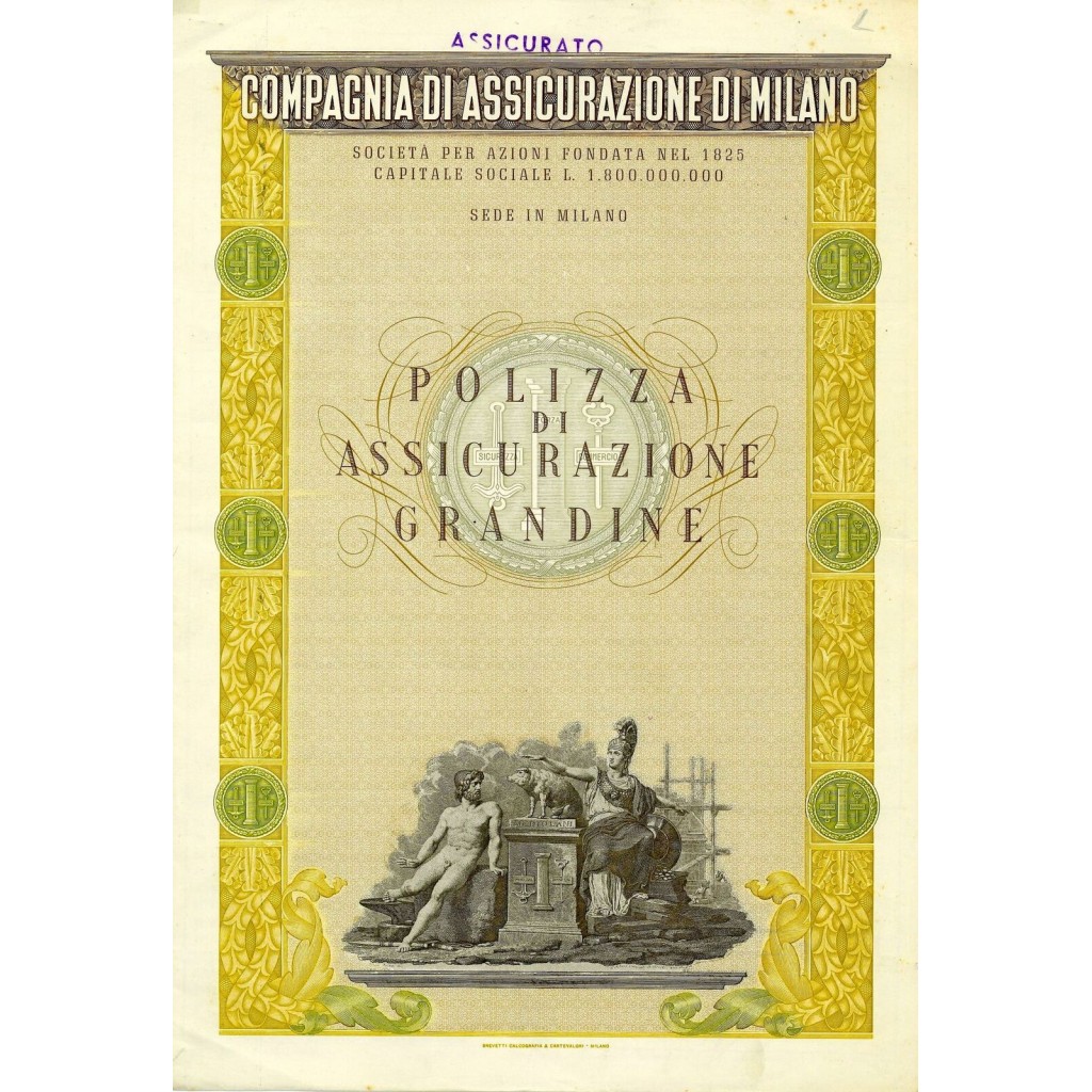 1962 - COMPAGNIA DI ASSICURAZIONE DI MILANO -...