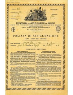 1933 - COMPAGNIA DI ASSICURAZIONE DI MILANO - GRANDINE -...