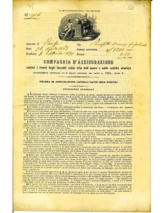 1863 - COMPAGNIA D'ASSICURAZIONE - INCENDIO - VARESE