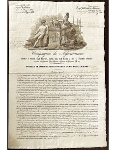 1834 - COMPAGNIA D'ASSICURAZIONE - INCENDIO - FERRARA