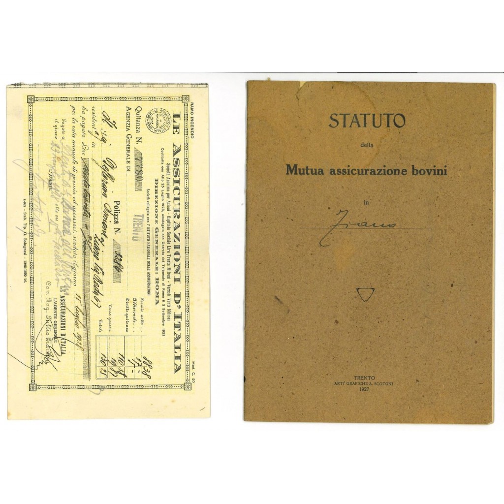 1928 - LE ASSICURAZIONI D'ITALIA MUTUA...