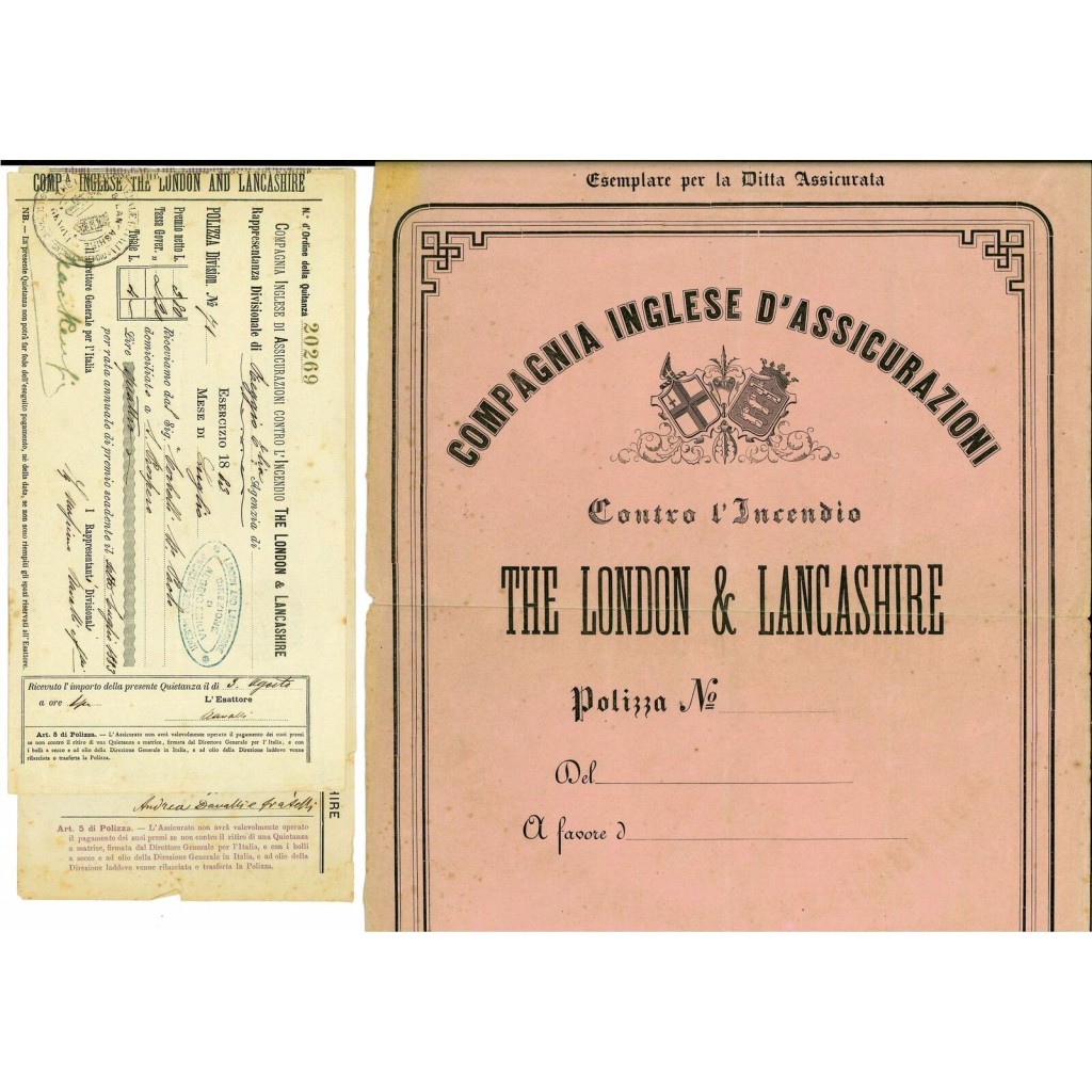 1883 - COMPAGNIA INGLESE DI ASSICURAZIONI -...