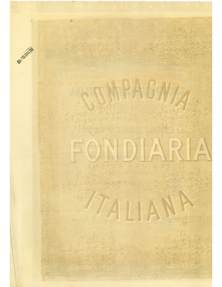 1887 - COMPAGNIA FONDIARIA ITALIANA SOC. ANON. - 1 AZIONE ROMA