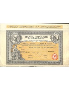 BANCA POPOLARE DI MONTEPULCIANO - AZIONI 1868