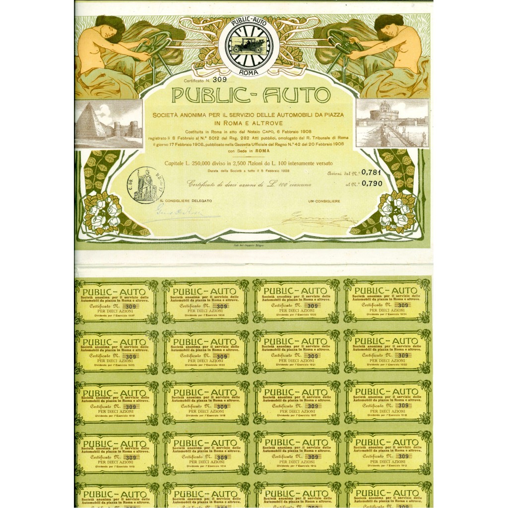 1908 - PUBLIC AUTO PER IL SERVIZIO DELLE...