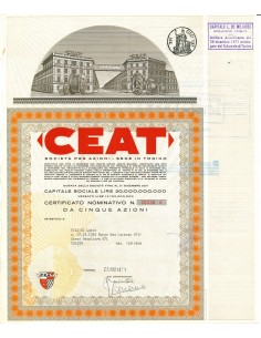 1971 - CEAT GOMMA 5 AZIONI - TORINO