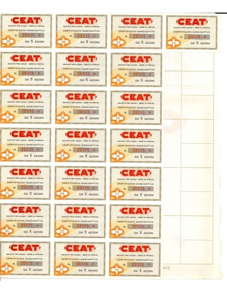 1971 - CEAT GOMMA 5 AZIONI - TORINO