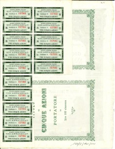 1918 - SOCIETA' ANON. ITALIANA GIO. ANSALDO & C. 5 AZIONI... 2