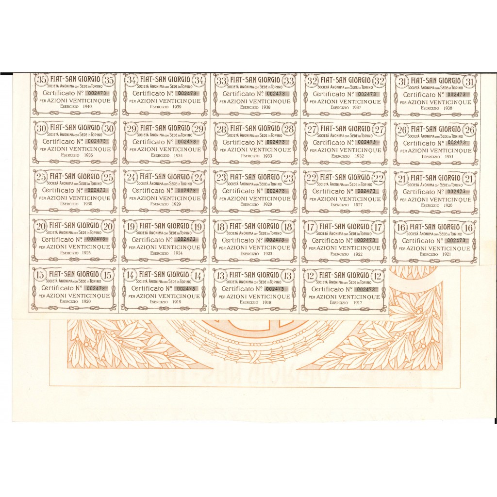 1917 - FIAT SAN GIORGIO COSTRUZIONI NAVALI E...