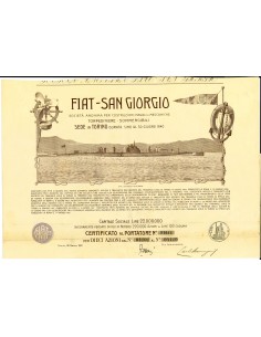 1917 - FIAT SAN GIORGIO COSTRUZIONI NAVALI E MECCANICHE -...