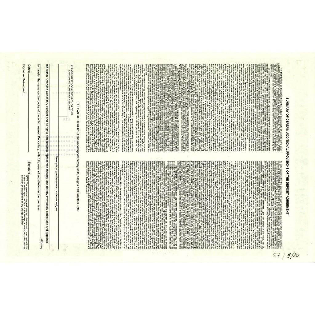 2000 - FIAT S.p.A. 1 AZIONE - NEW YORK