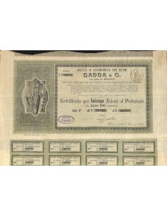 SOC. IN ACCCOMANDITA PER AZIONI GADDA & C. - 25 AZIONI MILANO 1902