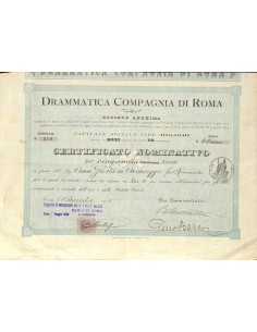 DRAMMATICA COMPAGNIA DI ROMA - 50 AZIONI ROMA 1905