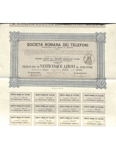 SOC. ROMANA DEI TELEFONI - 25 AZIONI ROMA 1907